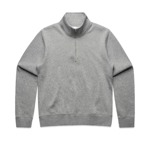 GREY MARLE wo's-stencil-half-zip-crew-greymarle